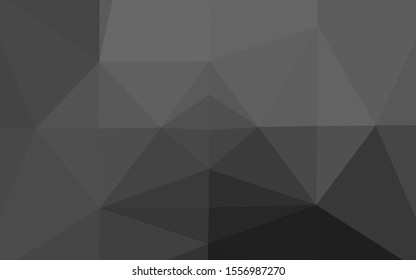 Dark Silver, Gray vector low poly layout. A vague abstract illustration with gradient. Template for a cell phone background.