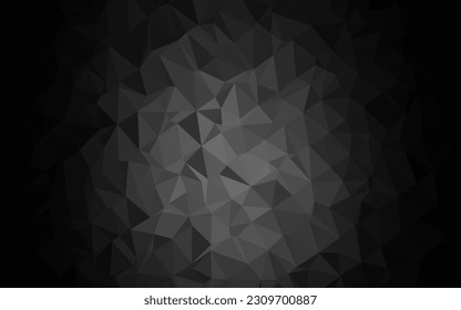 Dark Silver, Gray vector low poly texture. Colorful illustration in abstract style with gradient. The best triangular design for your business.