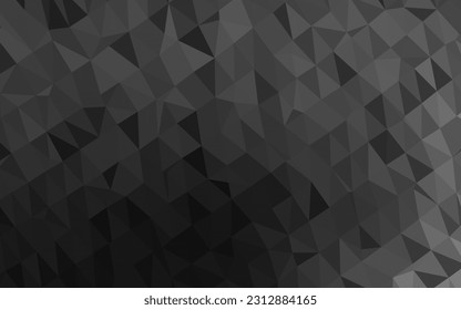Dark Silver, Gray vector low poly texture. Glitter abstract illustration with an elegant design. Template for your brand book.