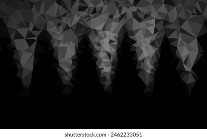 Dark Silver, Gray vector low poly cover. A completely new color illustration in a vague style. Template for your brand book.