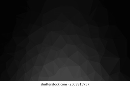 Dark Silver, Gray vector low poly cover. Shining illustration, which consist of triangles. Brand new design for your business.