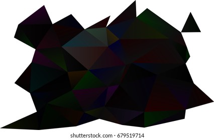 Dark Silver, Gray vector low poly background. Geometric illustration in Origami style with gradient.  Triangular pattern for your business design.