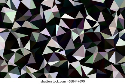 Dark Silver, Gray vector low poly template. Shining illustration, which consist of triangles. The template can be used as a background for cell phones.