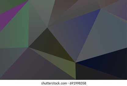 Dark Silver, Gray vector low poly pattern. Modern geometrical abstract illustration with gradient. A completely new template for your business design.