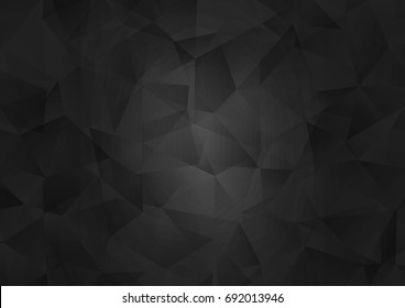 Dark Silver, Gray vector low poly pattern. Shining illustration, which consist of triangles. The completely new template can be used for your brand book.