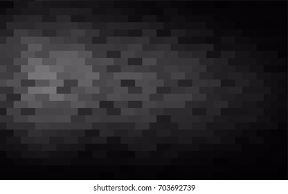 Dark Silver, Gray vector low poly background. A sample with a polygonal design. Illustration in polygonal style with repeating squares