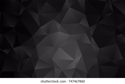 Dark Silver, Gray vector low poly pattern. Brand-new colored illustration in blurry style with gradient. Brand-new style for your business design.