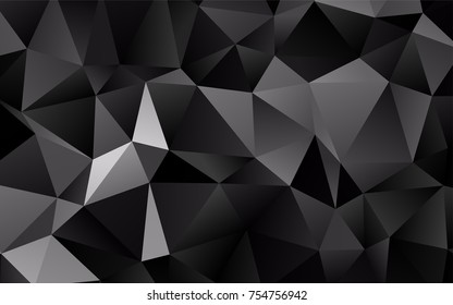 Dark Silver, Gray vector low poly template. Colorful abstract illustration with gradient. A completely new template for your business design.