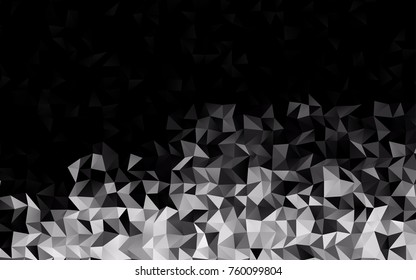 Dark Silver, Gray vector low poly template. Geometric illustration in Origami style with gradient.  The polygonal design can be used for your web site.