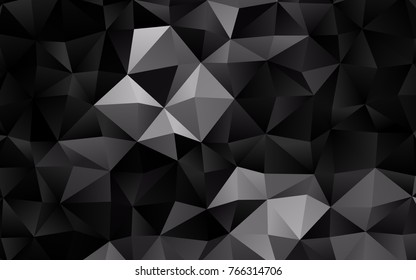 Dark Silver, Gray vector low poly background. Modern geometrical abstract illustration with gradient. The polygonal design can be used for your web site.