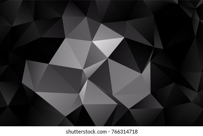 Dark Silver, Gray vector low poly pattern. Creative geometric illustration in Origami style with gradient. A new texture for your design.