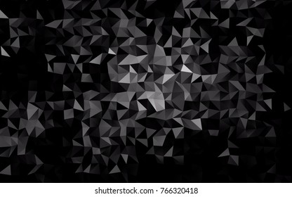 Dark Silver, Gray vector low poly background. A completely new color illustration in a vague style. The polygonal design can be used for your web site.