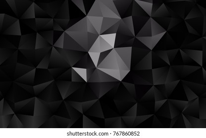 Dark Silver, Gray vector low poly template. A completely new color illustration in a vague style. The elegant pattern can be used as part of a brand book.