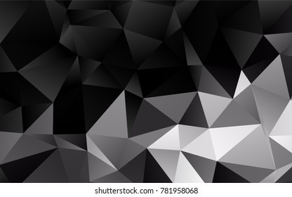 Dark Silver, Gray vector low poly template. Creative geometric illustration in Origami style with gradient. Triangular pattern for your business design.