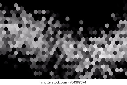 Dark Silver, Gray vector low poly background. A sample with a polygonal design. Low poly illustration, low polygonal background.