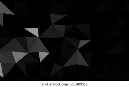 Dark Silver, Gray vector low poly background. Modern geometrical abstract illustration with gradient. The elegant pattern can be used as part of a brand book.