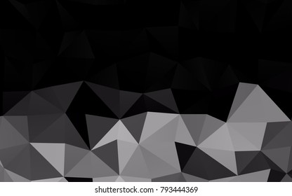 Dark Silver, Gray vector low poly template. An elegant bright illustration with gradient. Brand-new design for your business.