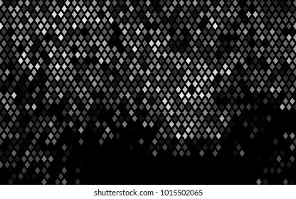 Dark Silver, Gray vector modern geometrical background. Abstract template. Geometric pattern in square style with gradient.