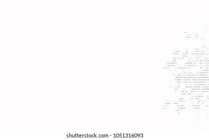 Dark Silver, Gray vector modern geometrical circle abstract background. Dotted texture template. Geometric pattern in halftone style with gradient. 