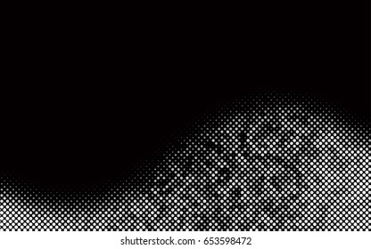 Dark Silver, Gray vector modern geometrical circle abstract background. Dotted texture template. Geometric pattern in halftone style with gradient. 