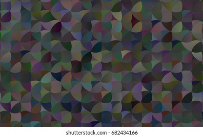 Dark Silver, Gray vector modern geometrical circle abstract background. Dotted texture template. Geometric pattern in halftone style with gradient. 