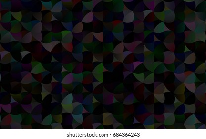 Dark Silver, Gray vector modern geometrical circle abstract background. Dotted texture template. Geometric pattern in halftone style with gradient. 