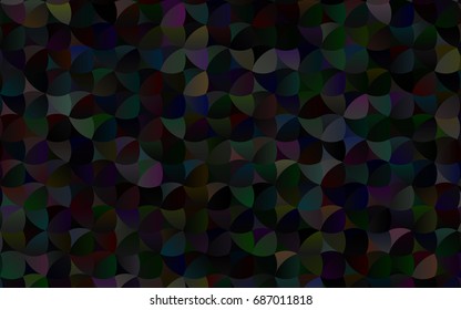 Dark Silver, Gray vector modern geometrical circle abstract background. Dotted texture template. Geometric pattern in halftone style with gradient. 
