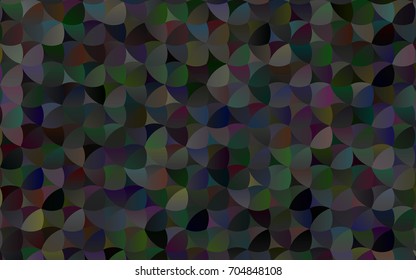 Dark Silver, Gray vector modern geometrical circle abstract background. Dotted texture template. Geometric pattern in halftone style with gradient. 