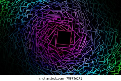 Dark Silver, Gray vector modern geometrical background. Abstract template. Geometric pattern in square style with gradient.