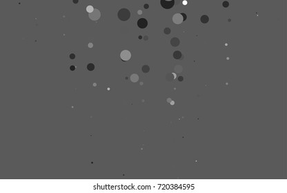 Dark Silver, Gray vector modern geometrical circle abstract background. Dotted texture template. Geometric pattern in halftone style with gradient. 