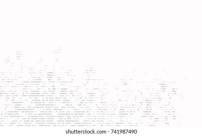 Dark Silver, Gray vector modern geometrical circle abstract background. Dotted texture template. Geometric pattern in halftone style with gradient. 
