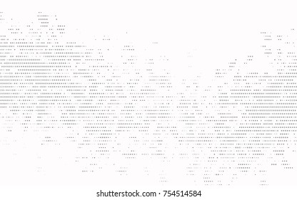 Dark Silver, Gray vector modern geometrical circle abstract background. Dotted texture template. Geometric pattern in halftone style with gradient. 