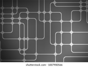 Dark Silver, Gray vector natural elegant pattern. Doodles on blurred abstract background with gradient. Hand painted design for web, leaflet, textile.