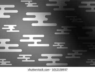Dark Silver, Gray vector natural elegant texture. Blurred decorative design in Indian style with Zen tangles. The pattern can be used for wallpapers and coloring books.