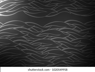 Dark Silver, Gray vector natural elegant background. Shining colored illustration with doodles in Zen tangle style. The template can be used as a background for cell phones.