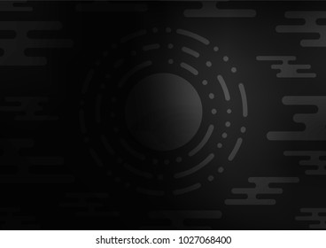 Dark Silver, Gray vector natural abstract background. Decorative shining illustration with doodles on abstract template. The elegant pattern can be used as a part of a brand book.
