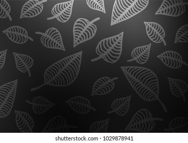 Dark Silver, Gray vector natural elegant template. Brand-new colored illustration in blurry style with doodles. The template can be used as a background for cell phones.
