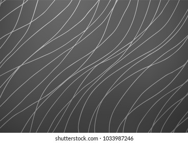 Dark Silver, Gray vector natural elegant background. A completely new color illustration in doodle style. A new texture for your design.