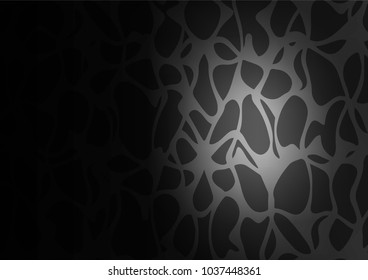 Dark Silver, Gray vector natural abstract template. Sketchy hand drawn doodles on blurred background. The pattern can be used for wallpapers and coloring books.