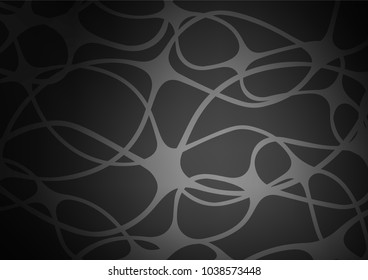 Dark Silver, Gray vector natural elegant pattern. A vague abstract illustration with doodles in Indian style. The template can be used as a background for cell phones.