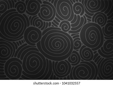 Dark Silver, Gray vector natural abstract template. Doodles on blurred abstract background with gradient. The best blurred design for your business.