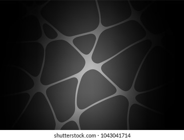 Dark Silver, Gray vector natural abstract pattern. Colorful illustration in abstract style with doodles and Zen tangles. The elegant pattern can be used as a part of a brand book.