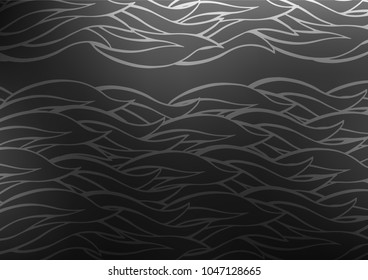 Dark Silver, Gray vector natural elegant template. Colorful abstract illustration with lines in Asian style. Brand-new style for your business design.