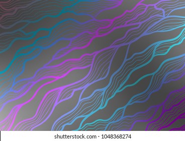 Dark Silver, Gray vector natural elegant background. Creative illustration in blurred style with doodles and Zen tangles. Hand painted design for web, wrapping, wallpaper.