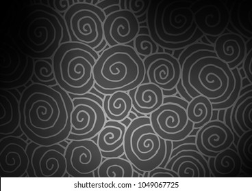 Dark Silver, Gray vector natural elegant template. Shining colored illustration with doodles in Zen tangle style. The pattern can be used for wallpapers and coloring books.