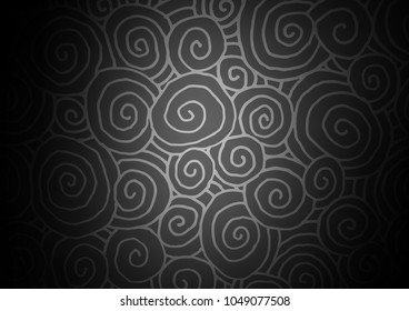 Dark Silver, Gray vector natural abstract texture. Colorful illustration in abstract style with doodles and Zen tangles. The pattern can be used for heads of websites and designs.