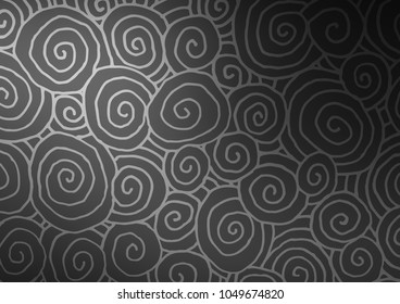 Dark Silver, Gray vector natural elegant pattern. Glitter abstract illustration with doodles and Zen tangles. Hand painted design for web, wrapping, wallpaper.