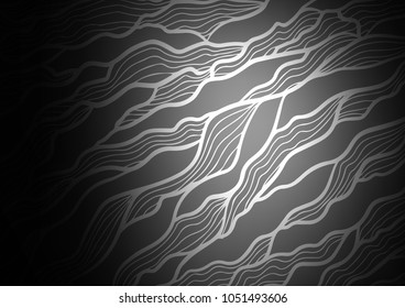Dark Silver, Gray vector natural elegant pattern. A completely new color illustration in doodle style. Hand painted design for web, leaflet, textile.