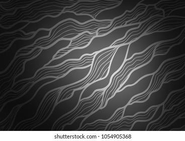 Dark Silver, Gray vector natural abstract pattern. Decorative shining illustration with doodles on abstract template. The doodle design can be used for your web site.