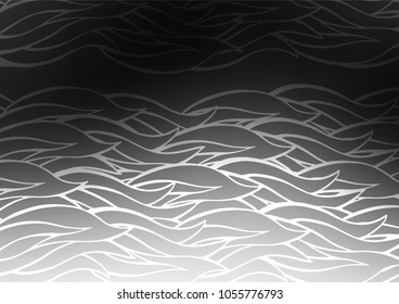 Dark Silver, Gray vector natural elegant background. Shining colored illustration with doodles in Zen tangle style. A completely new design for your business.
